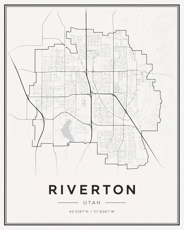 Map of Riverton Utah lawn care service area